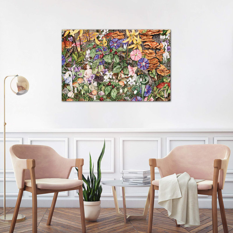 Fairies' Fairies by Maggie Vandewalle - Wrapped Canvas Painting, 101.6 cm H x 66.04 cm W x 1.91 cm D