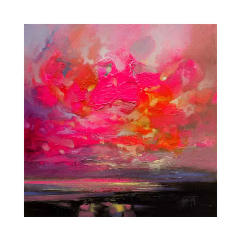 Magenta Plasma by Scott Naismith - Painting on Canvas, 45.72 cm H x 45.72 cm W x 1.91 cm D, Wrapped Canvas