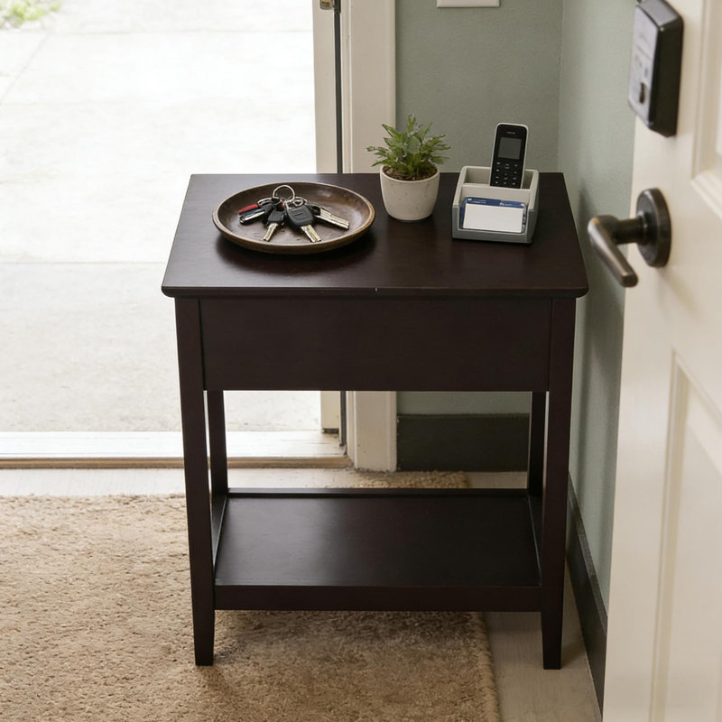 Table de rangement mince, table d'appoint étroite, table de bout