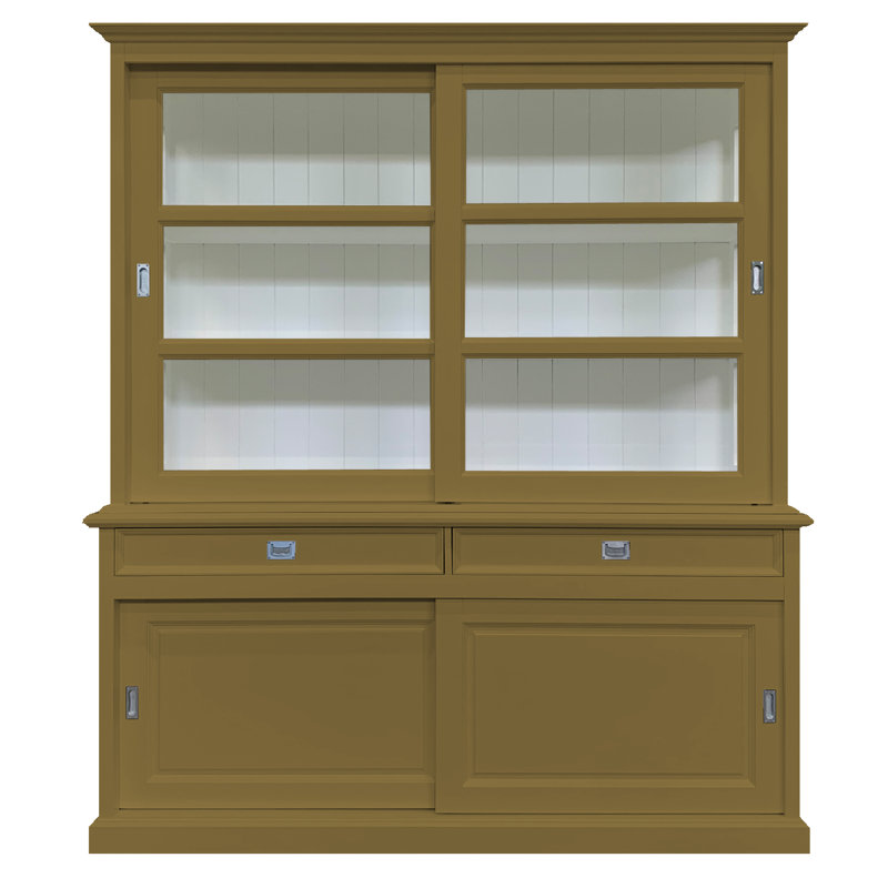 Tatum Display Cabinet, Green Brown