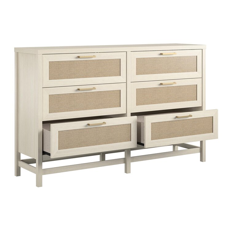 Chalet 6-Drawer 2 Door Dresser-White – The Shabby Parlor