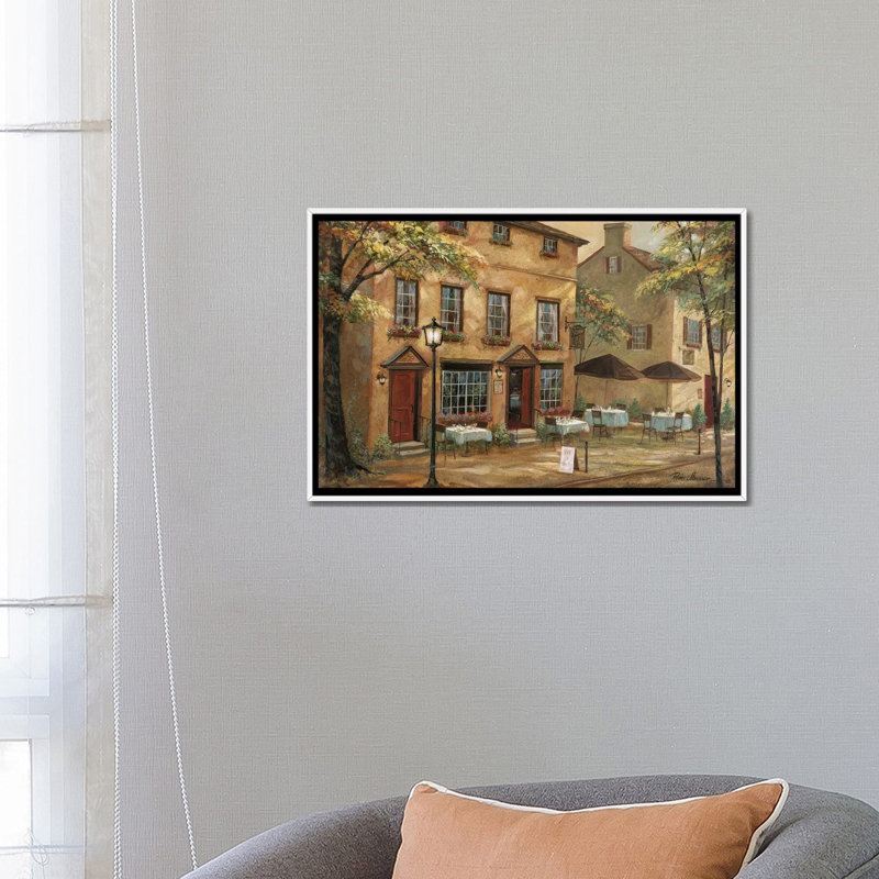 Colleen's pub par Ruane Manning - reproduction d'art, Aucun mat, H 18 po x l 26 po x P 1,5 po, Toile blanche encadrée