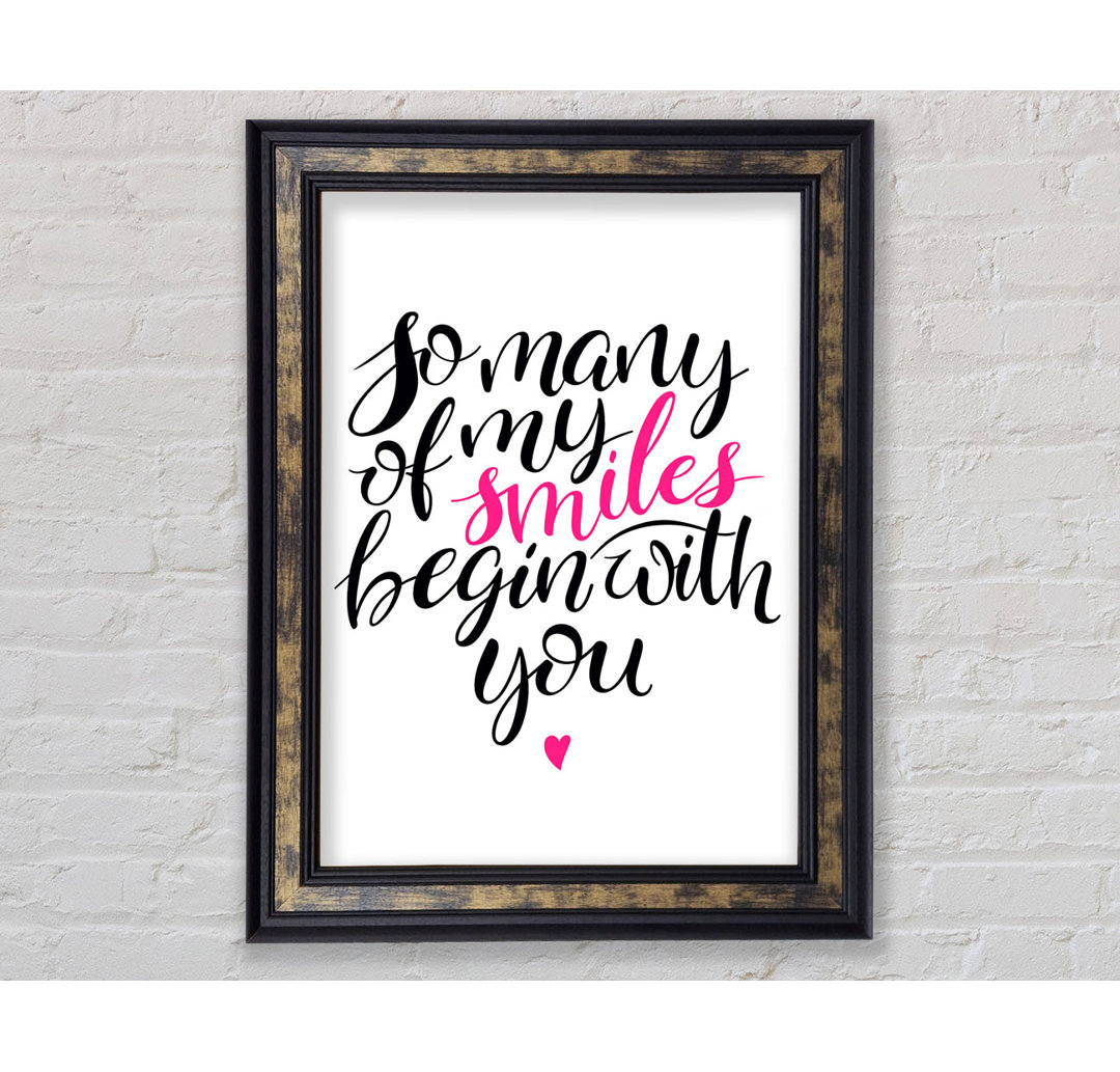 So Many Of My Smiles - Single Picture Frame Typography