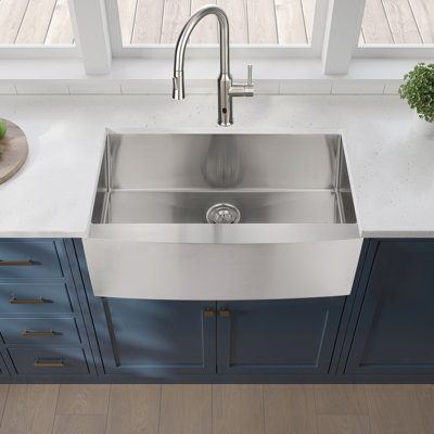 33"X21"X10" Sink - Stainless Steel, Single Bowl, Dent-, Rust & Stain- Basin Aspect, Easy To Maintain, , 16 Gauge, Brushed Nickel Style Surface Treatment Feature, Wipe, Gauge