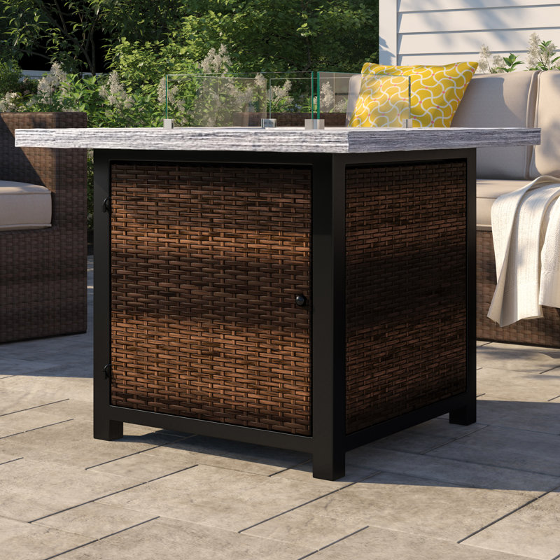 Hook Square Concrete Propane Smokeless Fire Pit