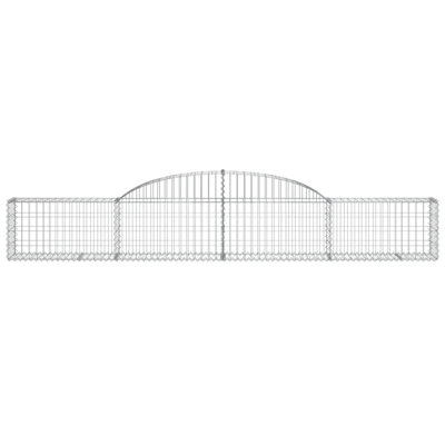 Arched Gabion Baskets 7 Pcs Galvanised Iron