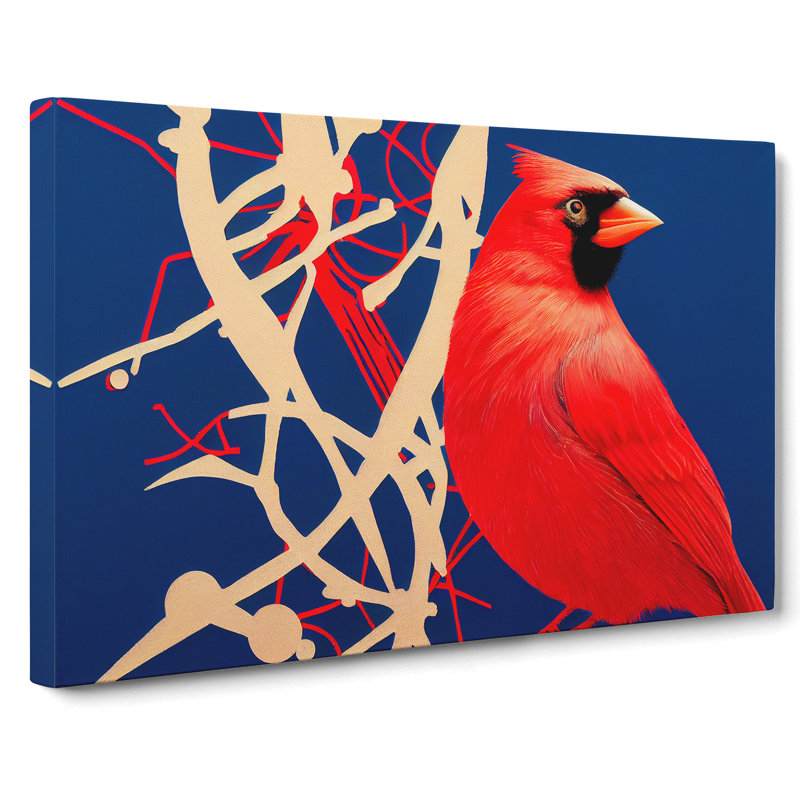 Cardinal Bird Vol.18 - Wrapped Canvas, 40cm H x 60cm W x 3cm D