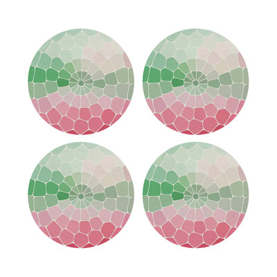 Mosaico Vegan Leather Round Pebble Placemat