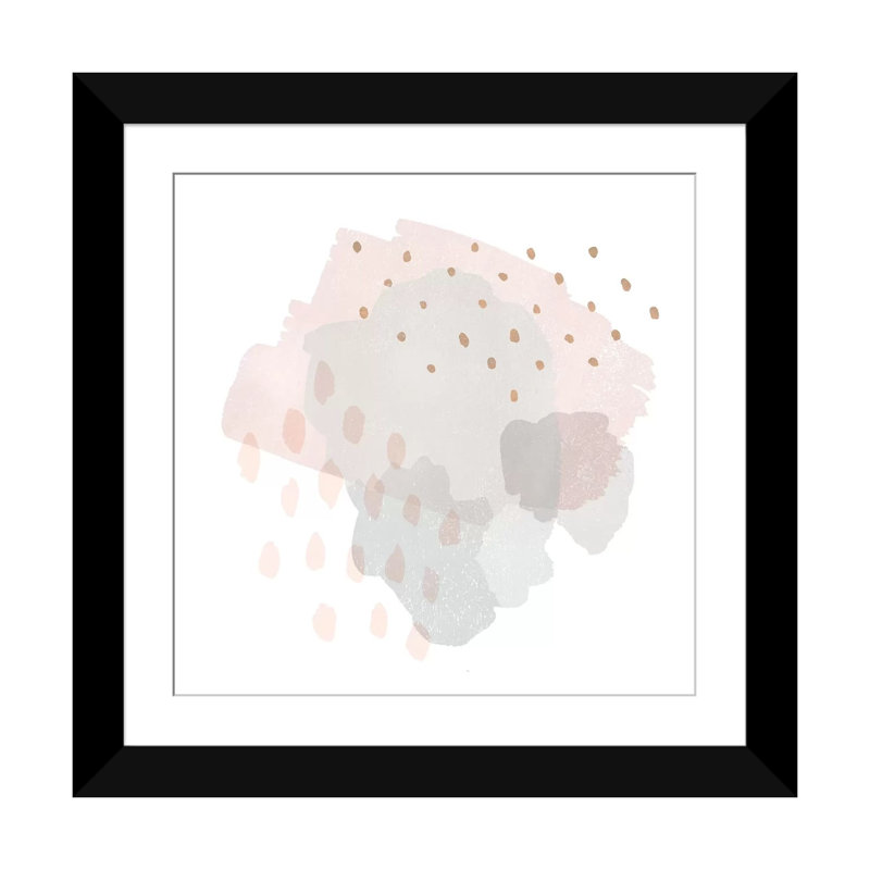 «Lovely Blush II» par Moira Hershey, impression sur toile tendue, H 16 po x l 16 po x P 1 po, Papier d'art encadré noir