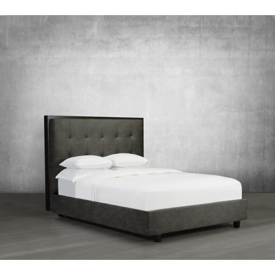 Lit plateforme en tissu d’ameublement