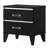 Black 2-Drawer Nightstand