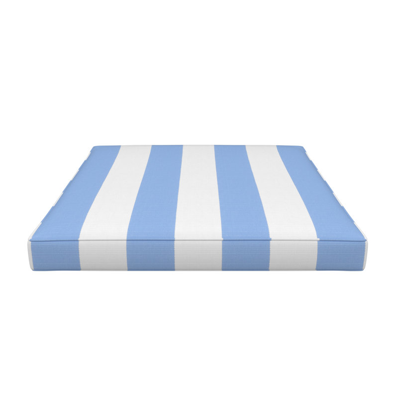 Sunbrella® Outdoor Ottoman Seat Cushion, 20" W x 22" D, Refuge Ocean