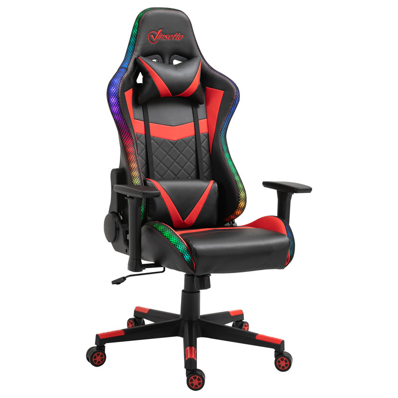 Fauteuil de jeu PC et de course, Rouge