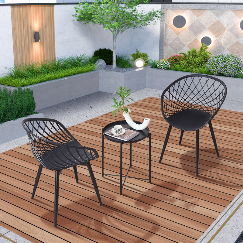 Round 3 - Piece 2 - Person 45Cm L Outdoor Bistro Set