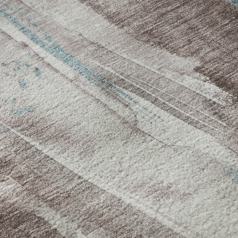 Premium Machine Washable Slesnick AMF1676 Swirls Rug, Rectangle 10' x 14'