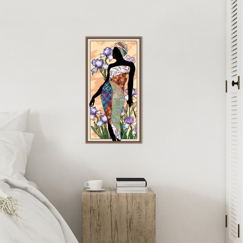 «Cosmopolitan Woman I» par Alonzo Saunders, reproduction d'art sur toile encadrée