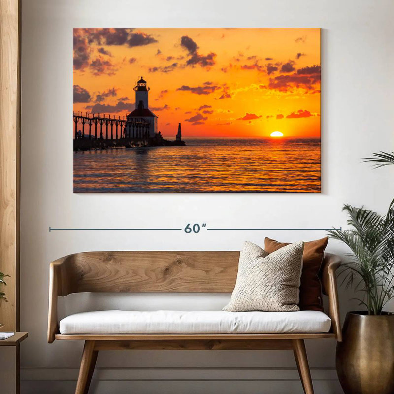 Aletra Michigan City East Light, 34" H x 51" W