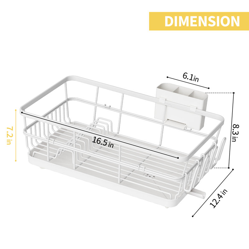 Égouttoir à vaisselle pour comptoir de cuisine, égouttoir à vaisselle en acier inoxydable avec égouttoir, égouttoir à vaisselle de cuisine, égouttoir à assiettes, égouttoir à vaisselle de très grande capacité