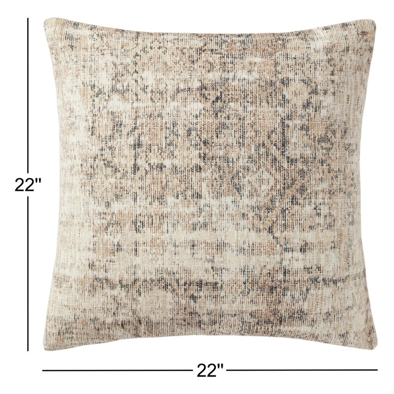 Larkspur Square Pillow Cover and Insert, Polyester/Polyfill