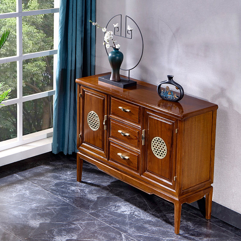 Solid Camphor Wood Entryway Cabinet