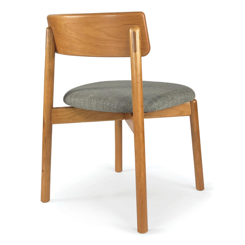 Baton Dining Upholstered Dining Chair, Hemp, Natural Cherry
