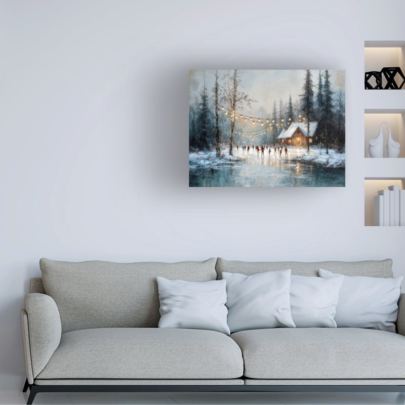 Art mural sur toile tendue - Imagine It Images «Ice Skating 2» pour décoration de salon, de chambre à coucher ou de bureau - 24 x 32