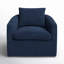 Fauteuil demi-tonneau pivotant rembourré Menta-78078756