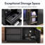  Ensemble d'îlot de cuisine extérieur modulaire 5 pièces avec barbecue, réfrigérateur et roulettes Akoah