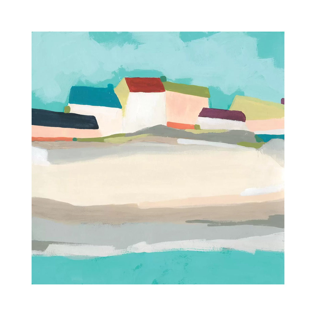 Coastal Village II by June Erica Vess - Wrapped Canvas Gallery-Wrapped Canvas Giclée
