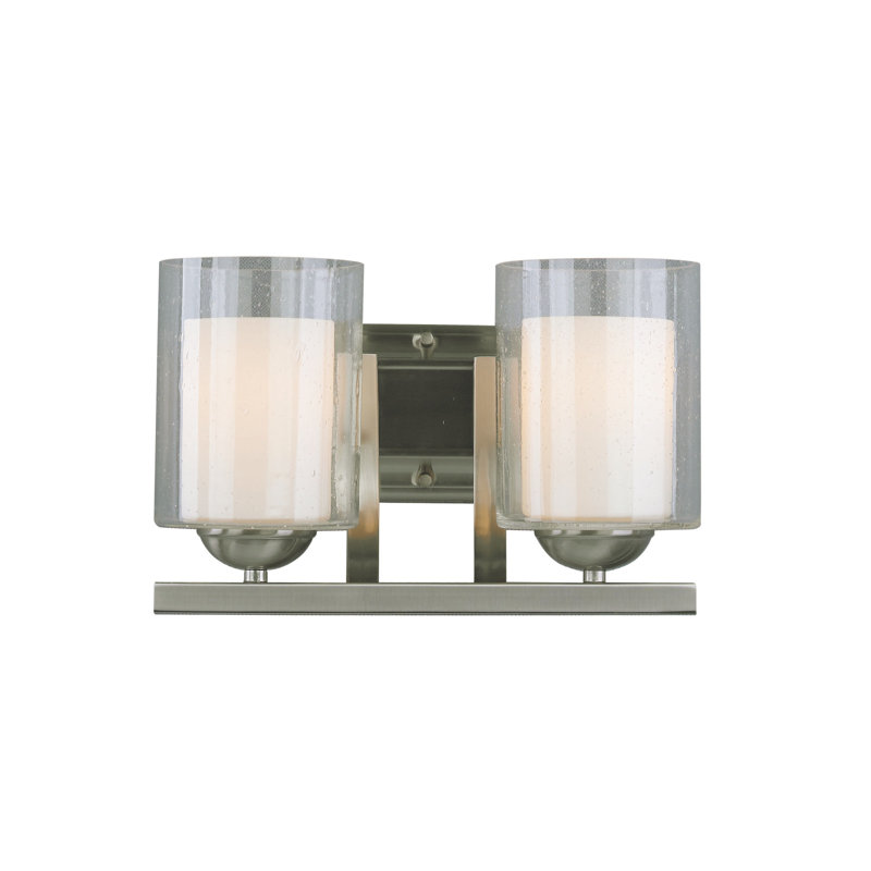 Éclairage pour meuble-lavabo 2 lumières Saver, Nickel satiné