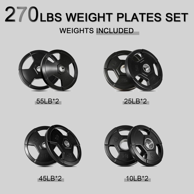 Rubber-Encased  Barbell Weights. Quiet 2-Inch Plates