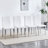 Set Of 4 White PU Leather Backrest Chairs With Silver Metal Legs - The Perfect Combination, Suitable For Minimalist And Modern Home Styles