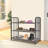 3-Tier Metal Shoe Rack Organizer With Handrails,  Carbon Steel Storage Shelf-796815679