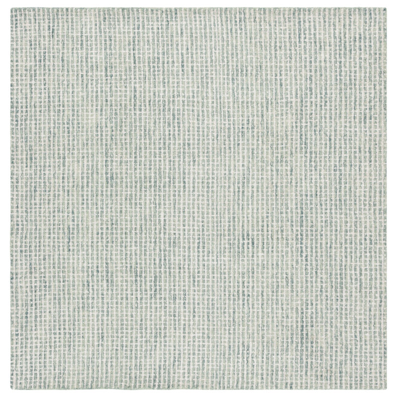 Ebony Hand Tufted Performance Rug, Square 6"