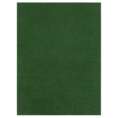 Dilour Low Pile Stain/Fade Resistant Indoor/Outdoor Solid Needle Punch Green Area Rug