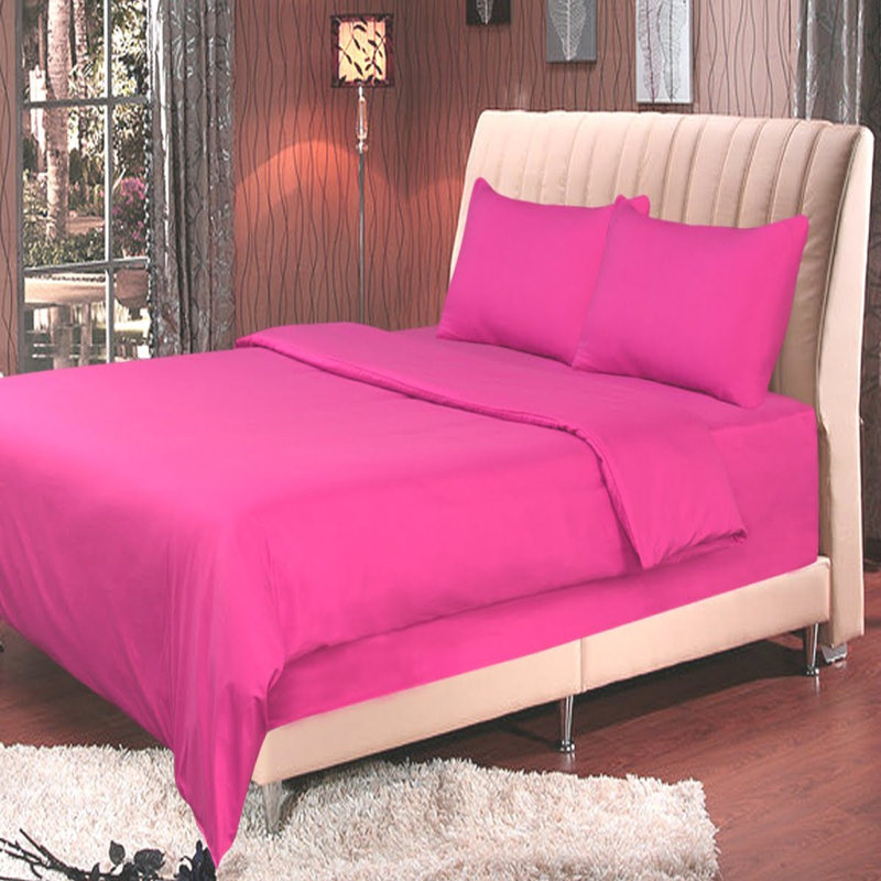  Ensemble de housse de couette en microfibre moderne et contemporain, Très grand, Mauve