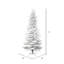 Flocked White Spruce Slim Artificial Christmas Tree-1018301364