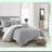HexaComfort 5-Piece Geometric Bedding Set - Queen Size Grey Comforter with Decorative Pillows and Shams - Hexagonal Pattern Design for Stylish Bedroom Décor