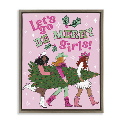 «Be Merry Christmas Cowgirls», art mural sur toile par Arrolynn Weiderhold