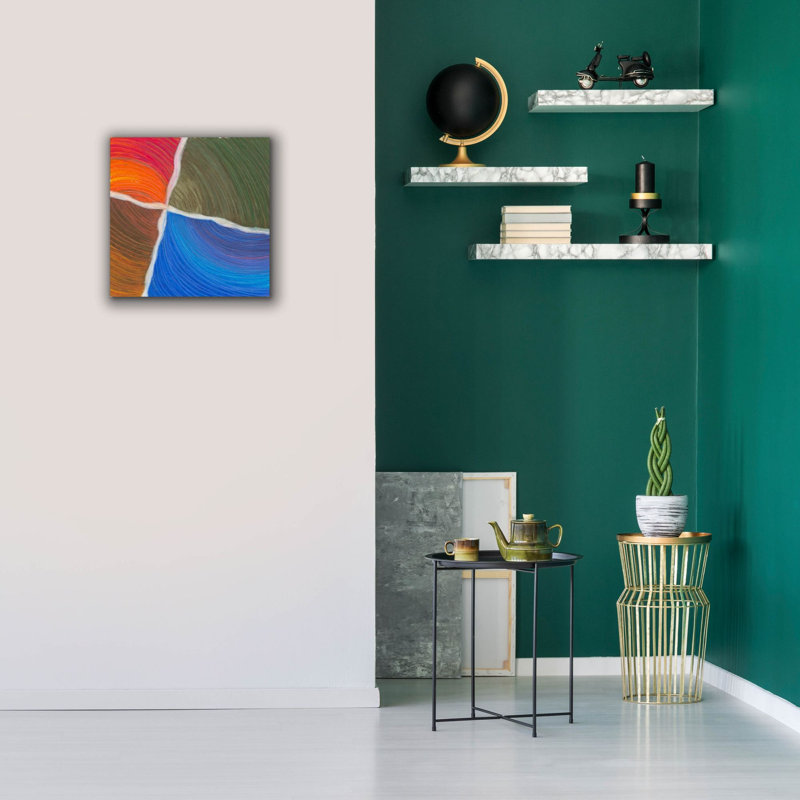 «Out Of The Box 2» par Alicia Ludwig, art mural sur toile, H 18 po x l 18 po x P 0,75 po