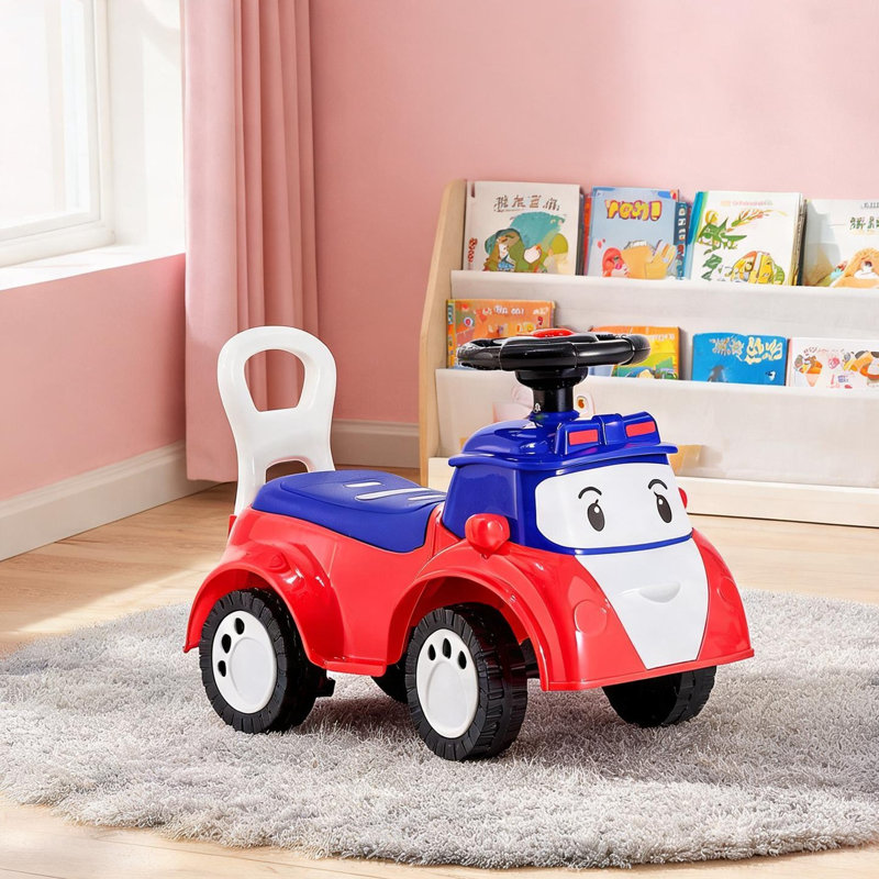 Polypropylène riche en vélos et en vélo pour enfants avec voiture à pousser et rangement facile à assembler