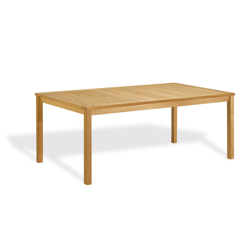 Jordynn Rectangular Wood Outdoor Dining Table With Umbrella Hole , 75.75'' in. W 40.25'' in. D