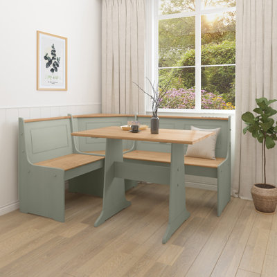 2 -Person Pine Solid Wood Dining Set
