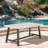 Outdoor Acacia Wood Dining Table with Rustic Metal Frame-68702543