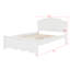 Lit plateforme double en bois avec tête de lit