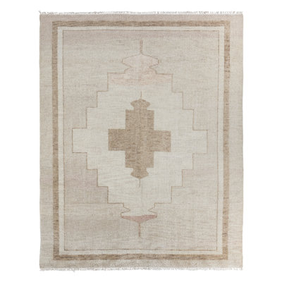 Jaipur Living Astine SEV01 Handknotted Medallion Beige and Tan Area Rug (8'x10')