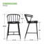 Tabouret de comptoir en métal Wisler