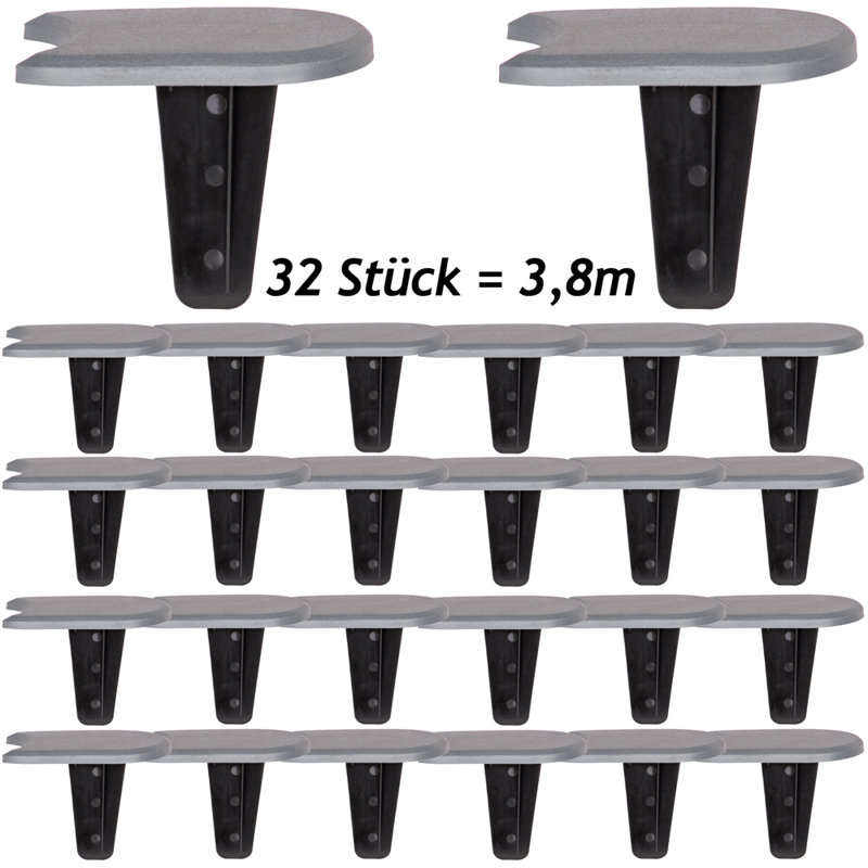 Bawi 11.5cm H x 15.98cm W Polyethylene Plastic Lawn Edging