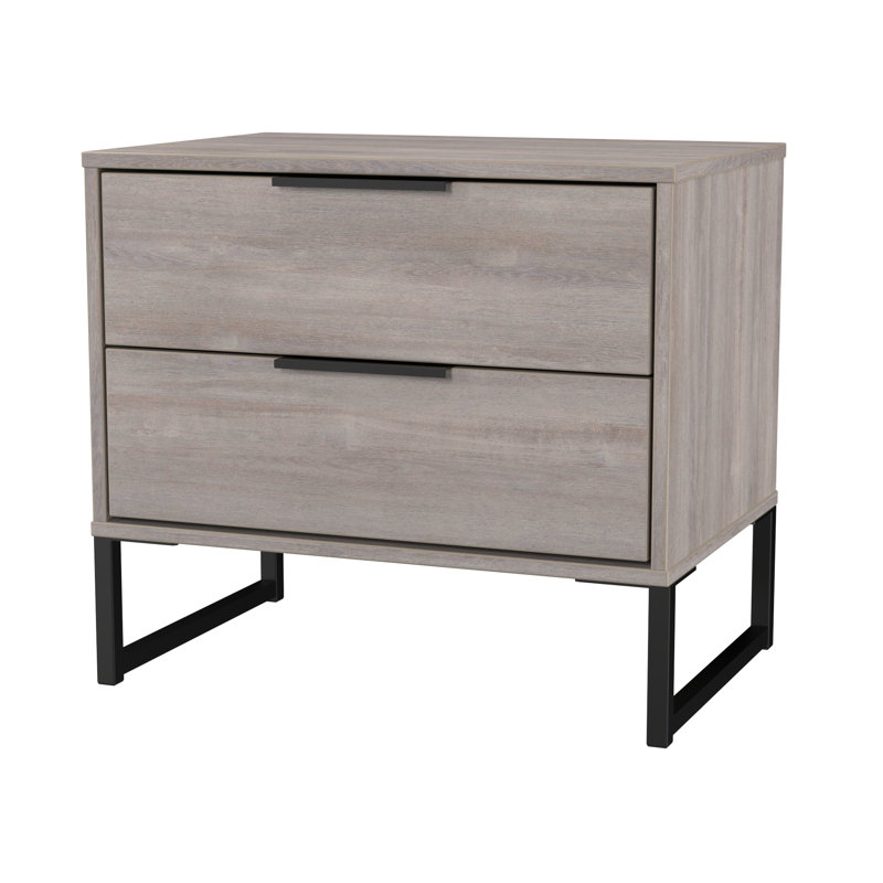 Bisceglia End Table, Grey/Black