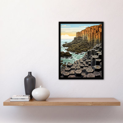 Giants Causeway Ireland Coastal Cliffs Volcanic Formation - Single Picture Frame Print